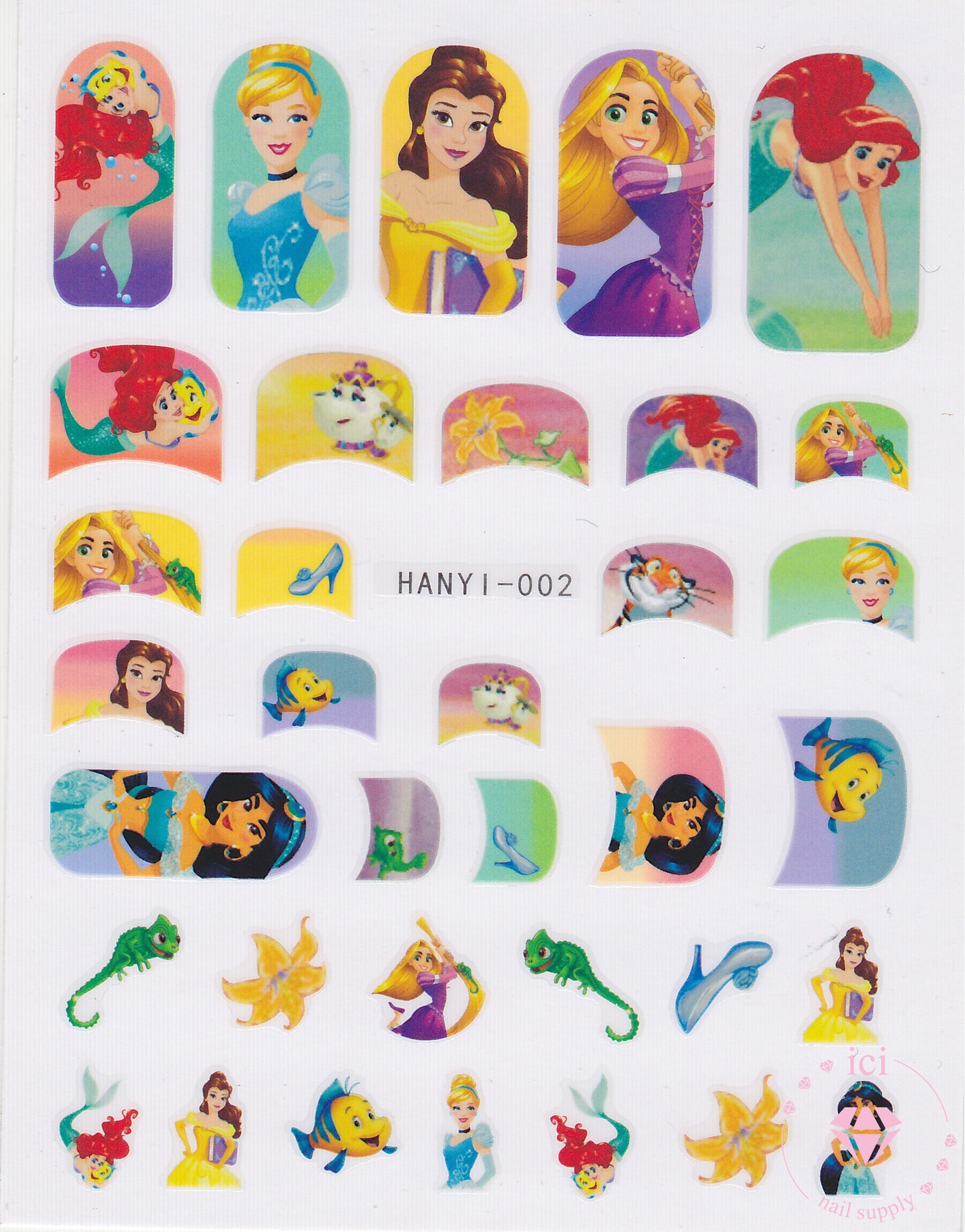 Disney Princess full and french tips