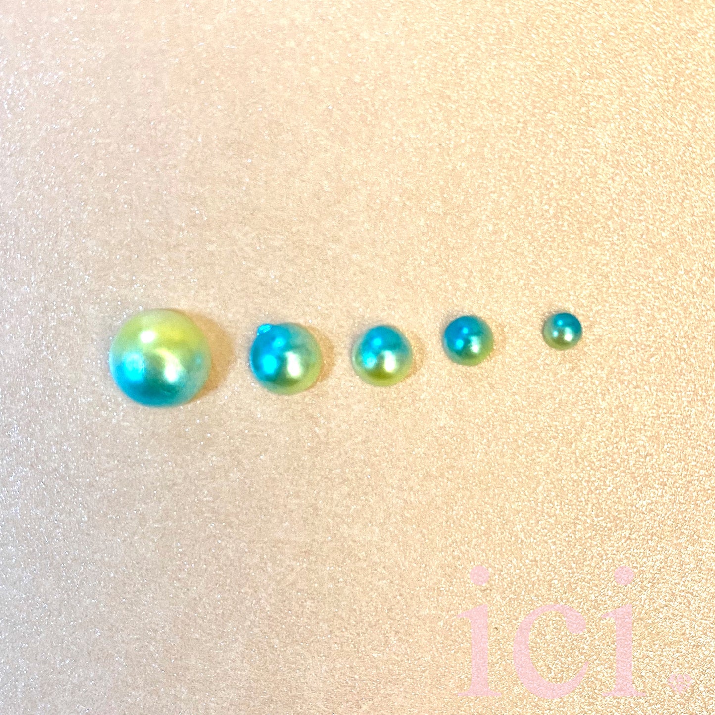 Pearls - Teal/Yellow