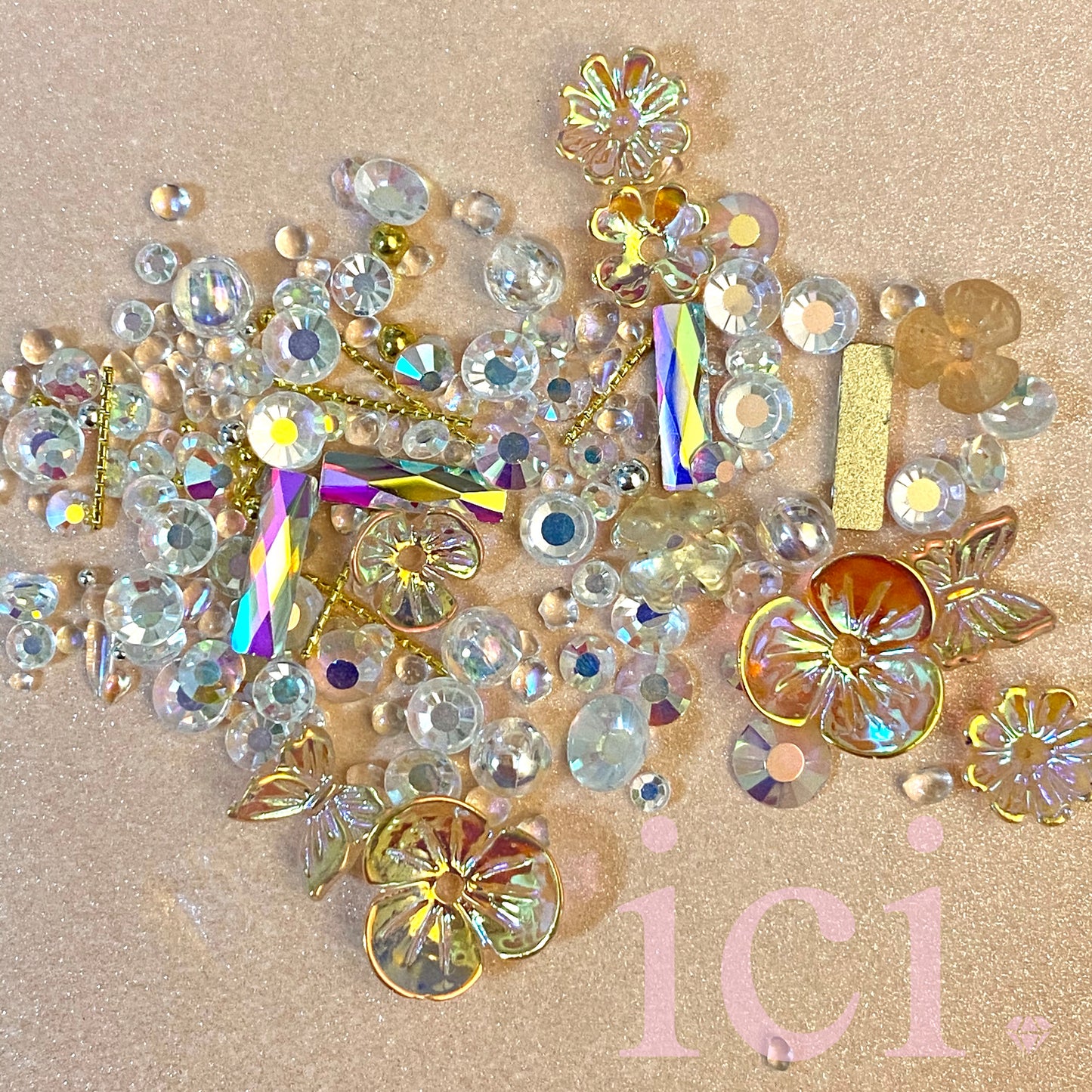 Flower & Butterflies set - Orange