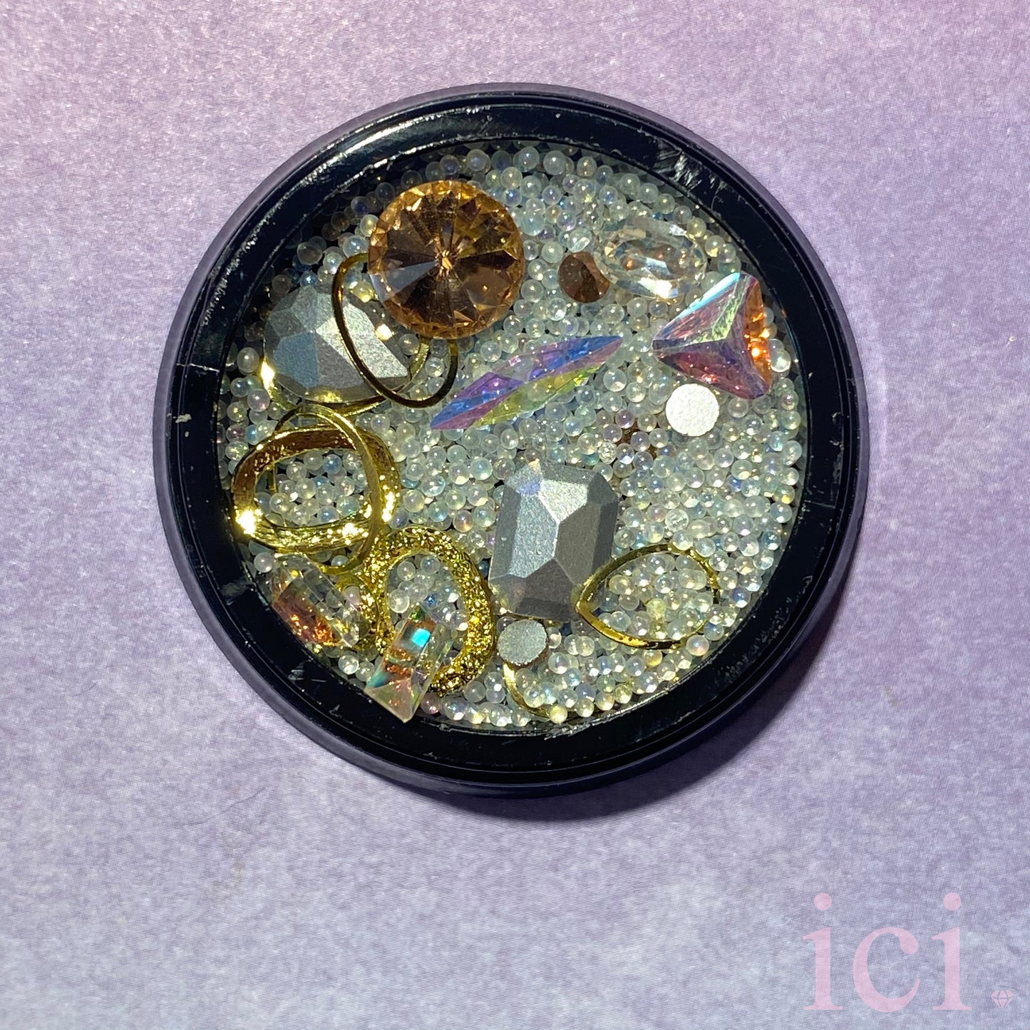 Pale Pink Stone Caviar Set