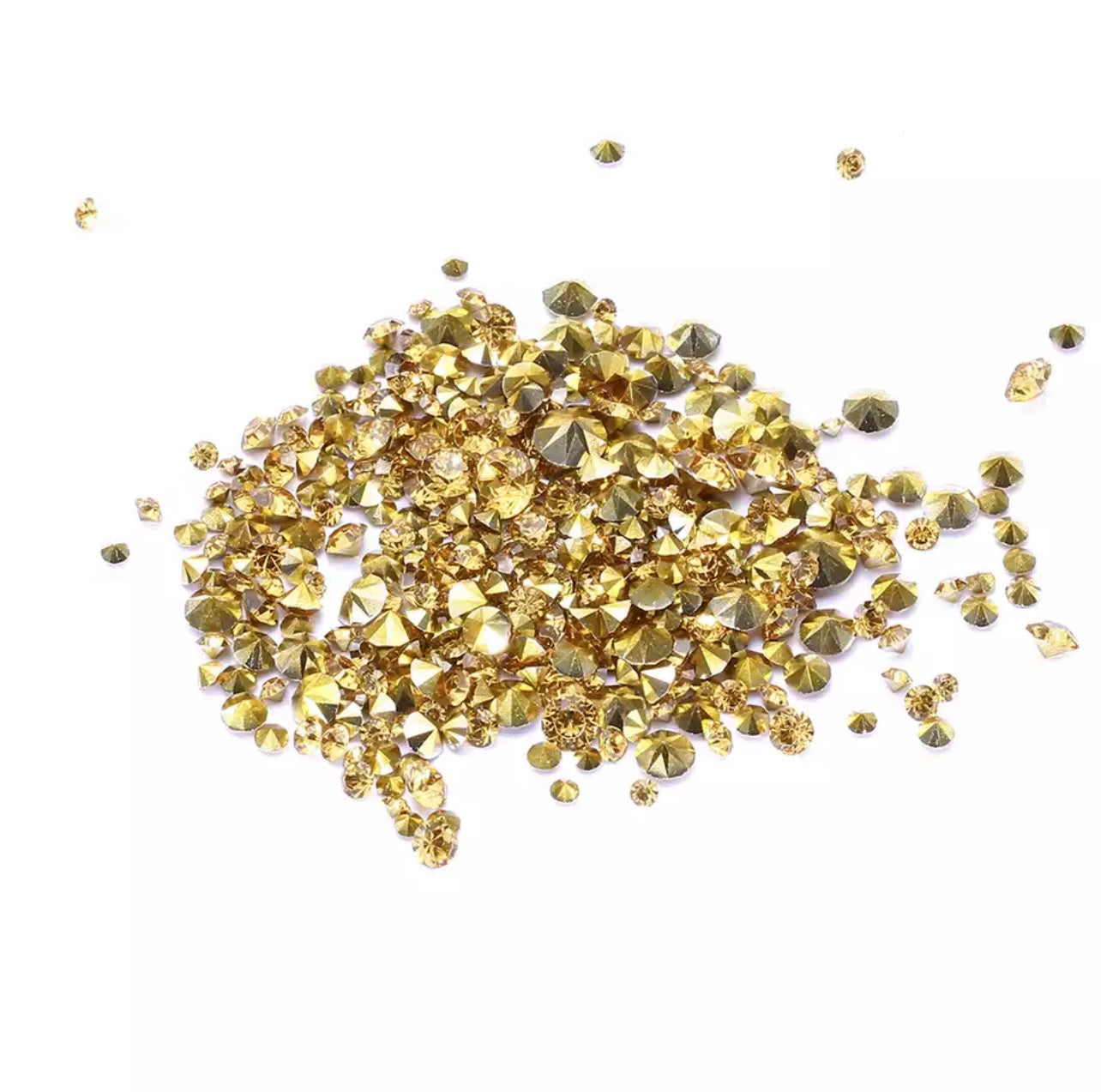 Pointback Rhinestone Mix - Gold