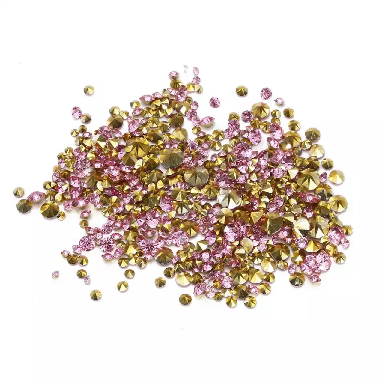 Pointback Rhinestone Mix - Light Pink