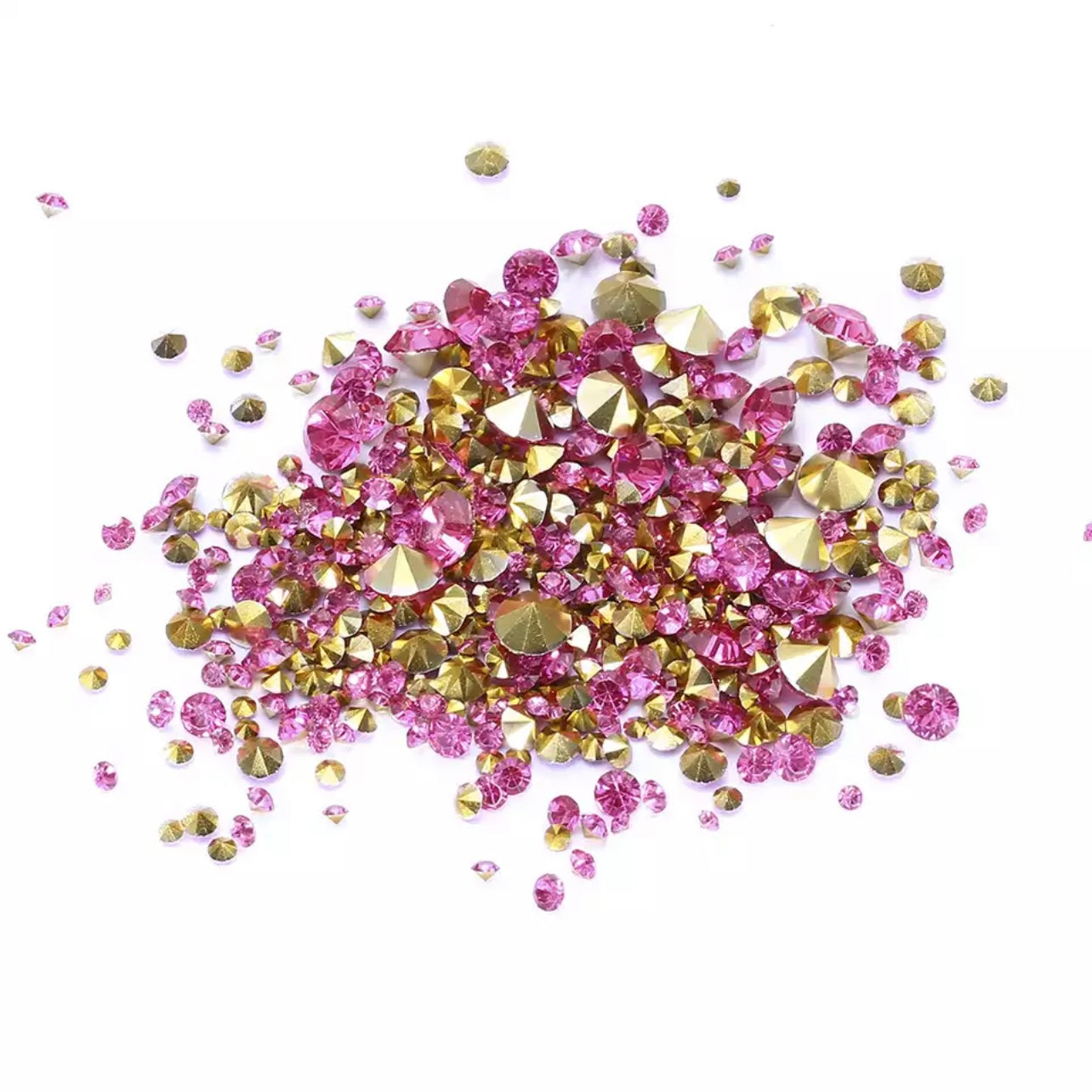 Pointback Rhinestone Mix - Pink