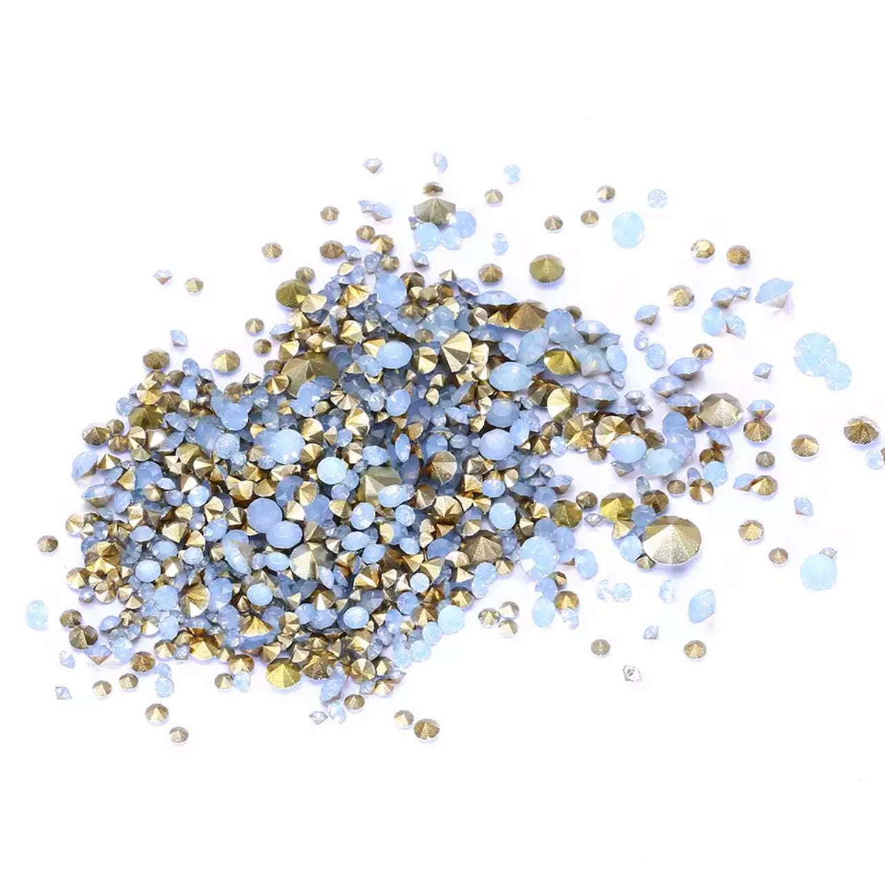 Pointback Rhinestone Mix - Opal Blue