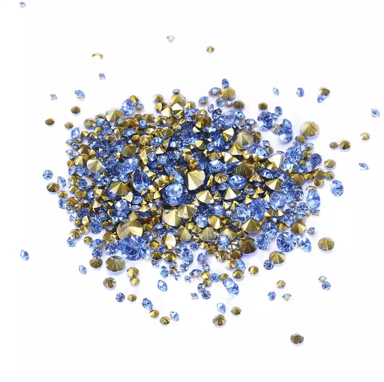 Pointback Rhinestone Mix - Light Blue
