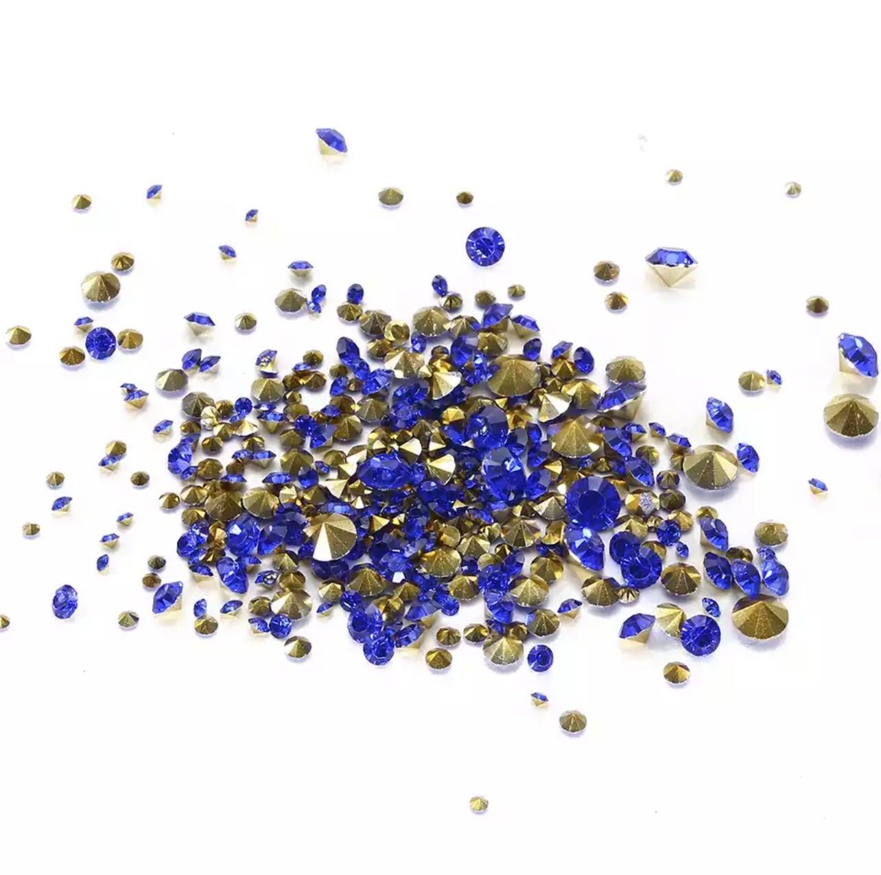 Pointback Rhinestone Mix - Blue