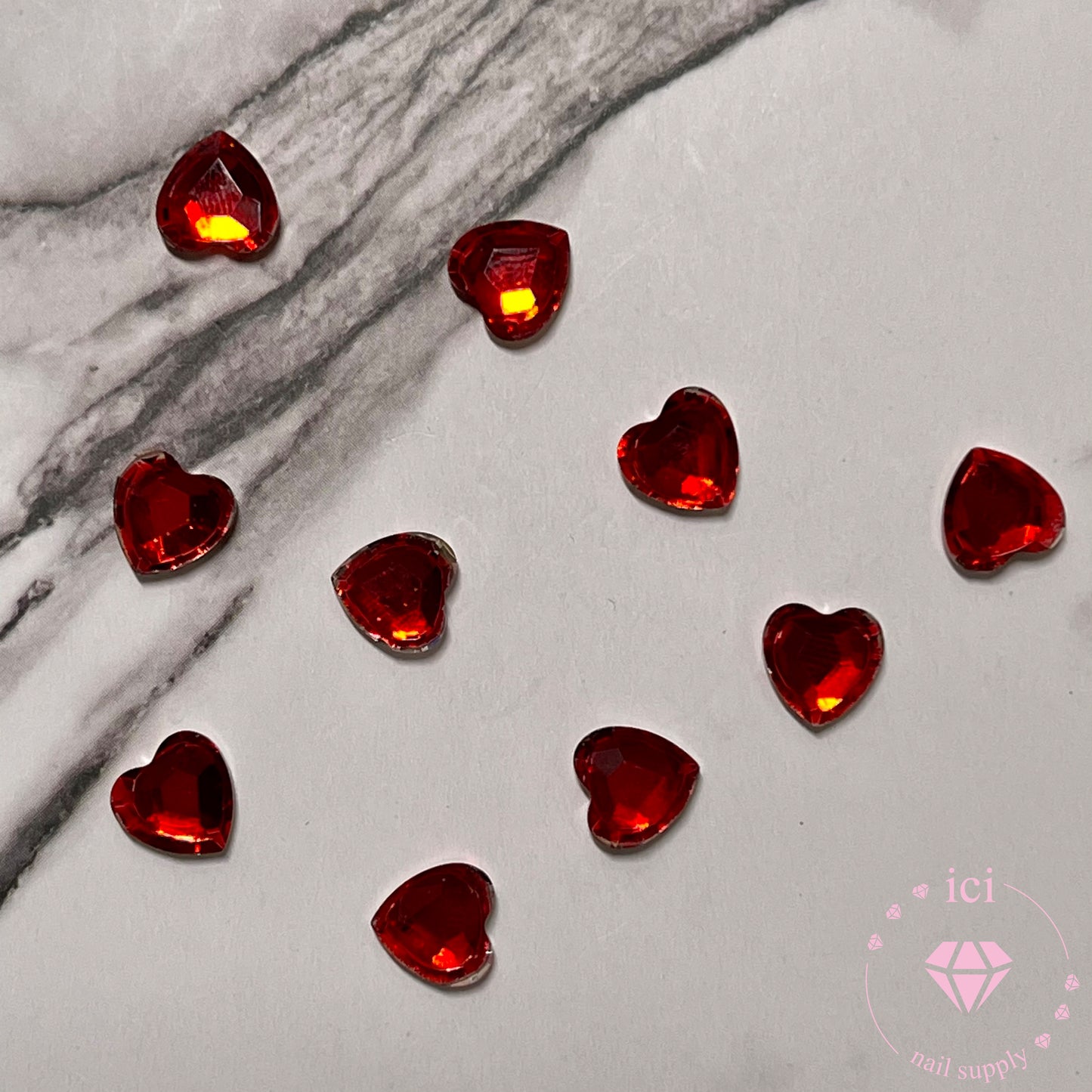 Heart Stone - Big - Red