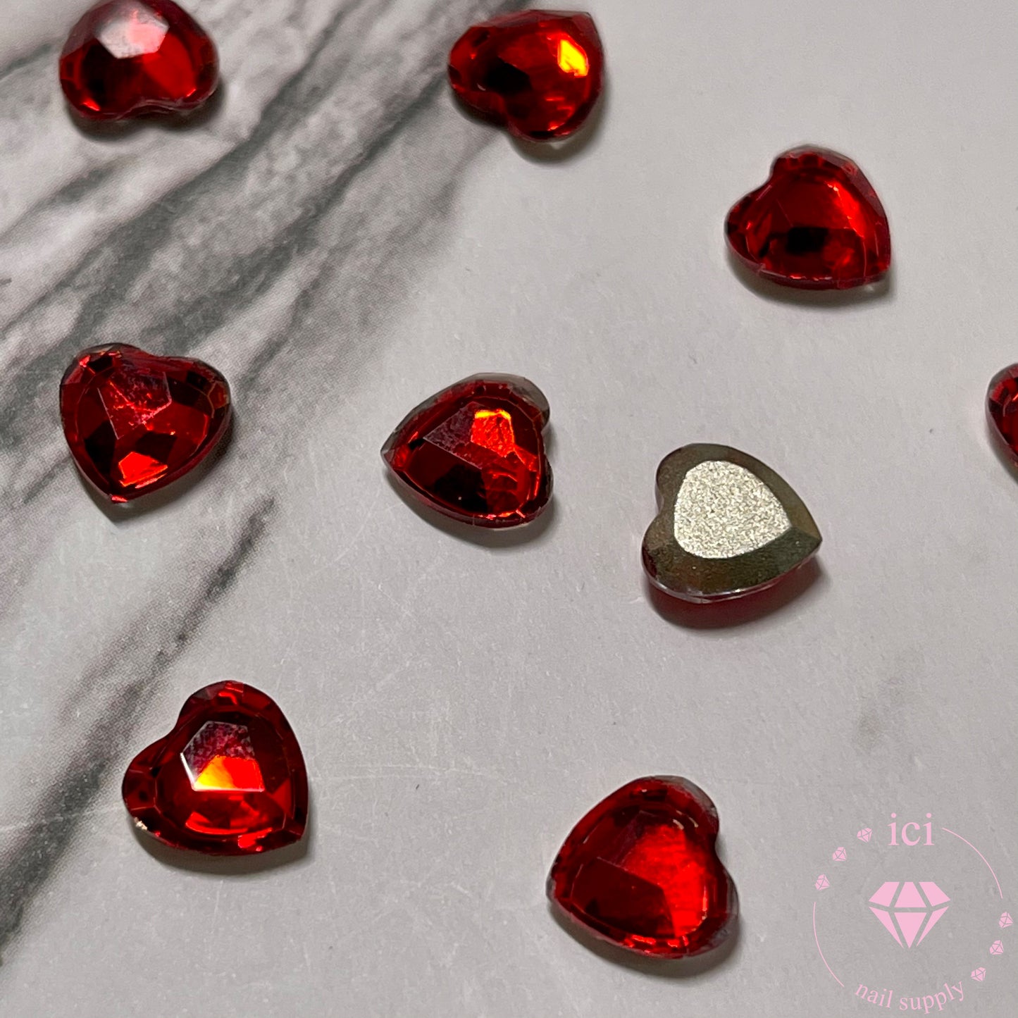 Heart Stone - Big - Red