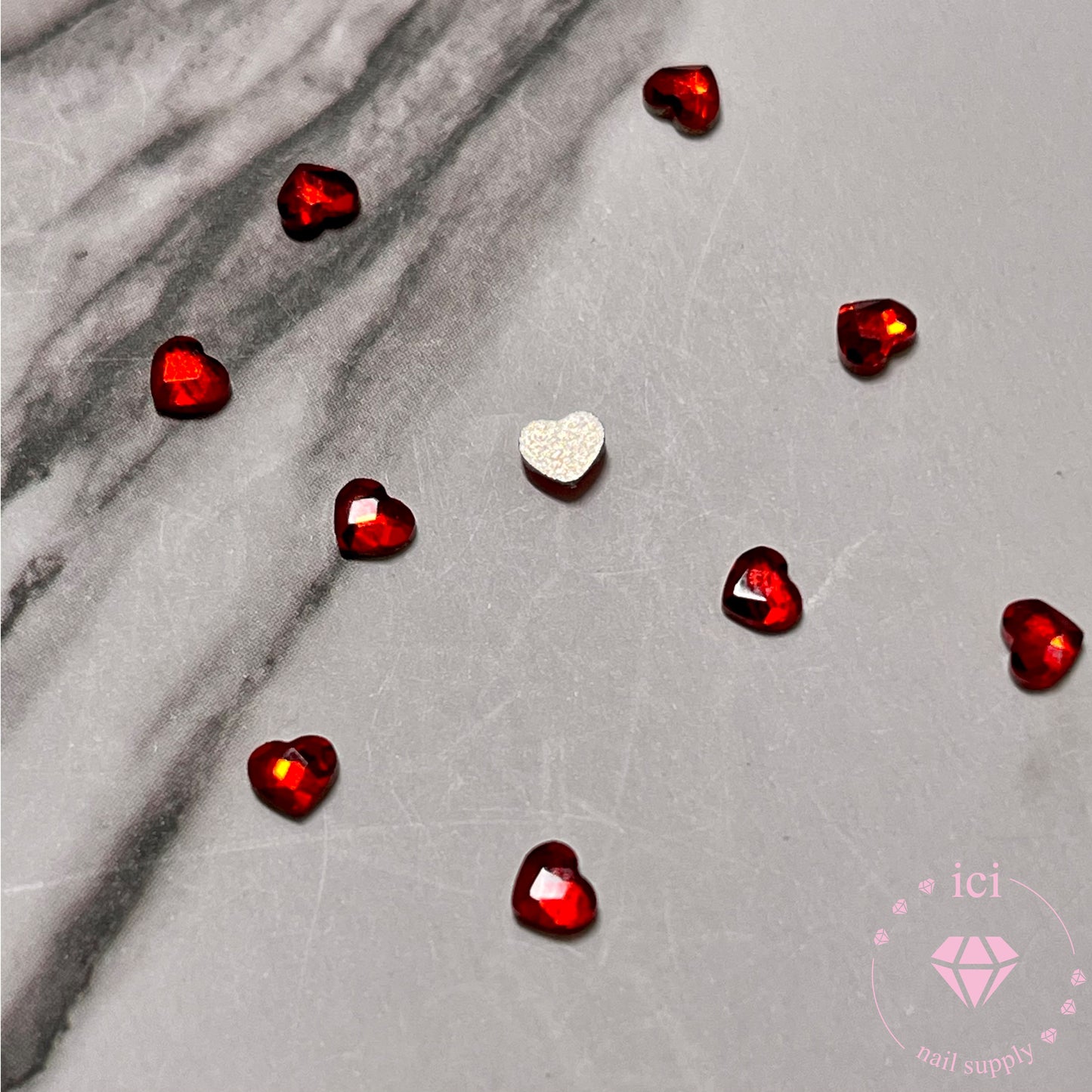 Heart Stone - Big - Red