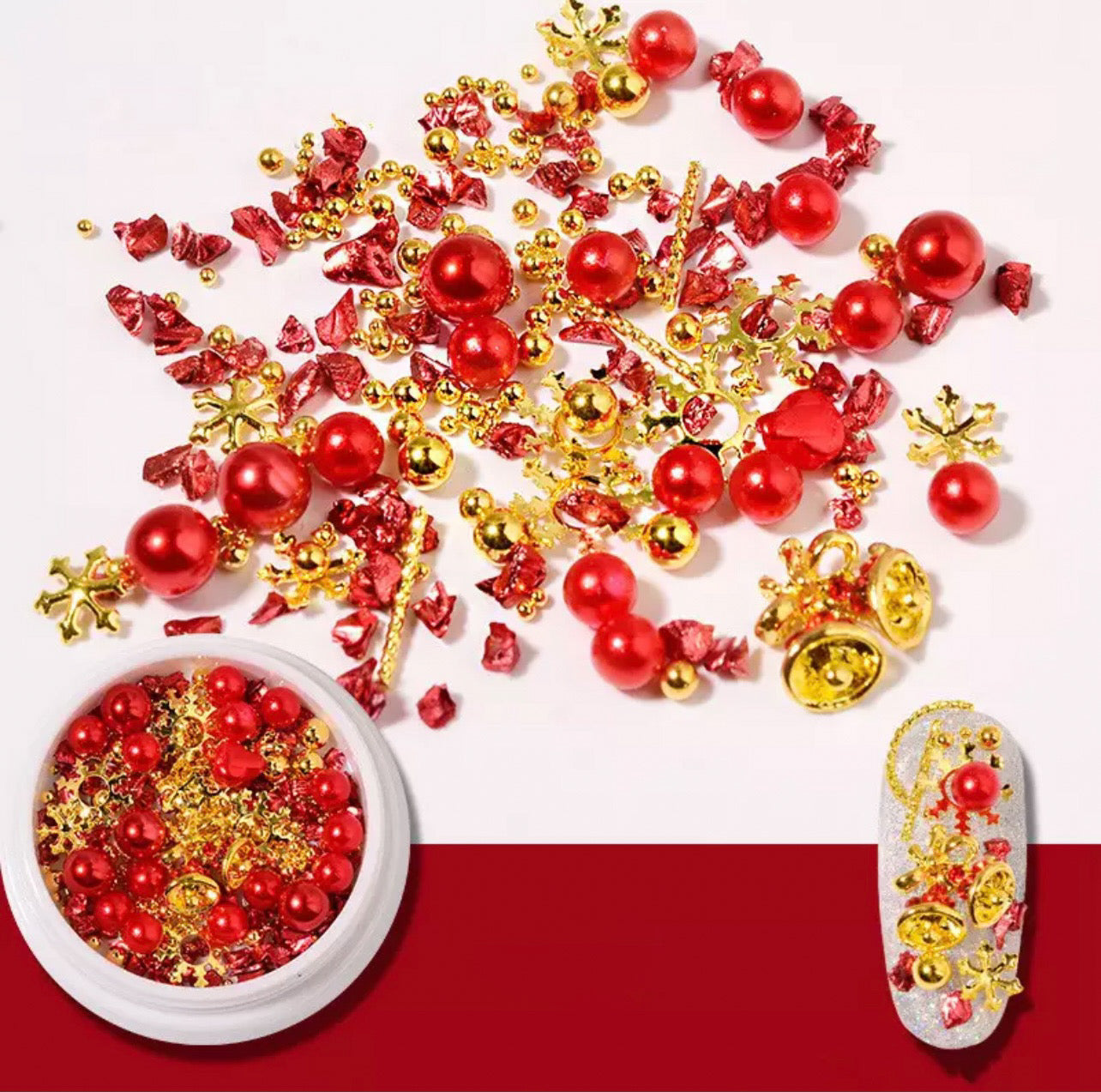 Red Pearl Christmas Set