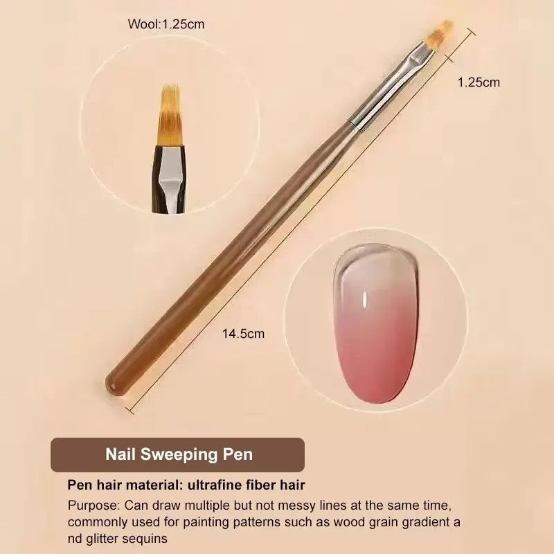 9 Piece Nail Brush Set