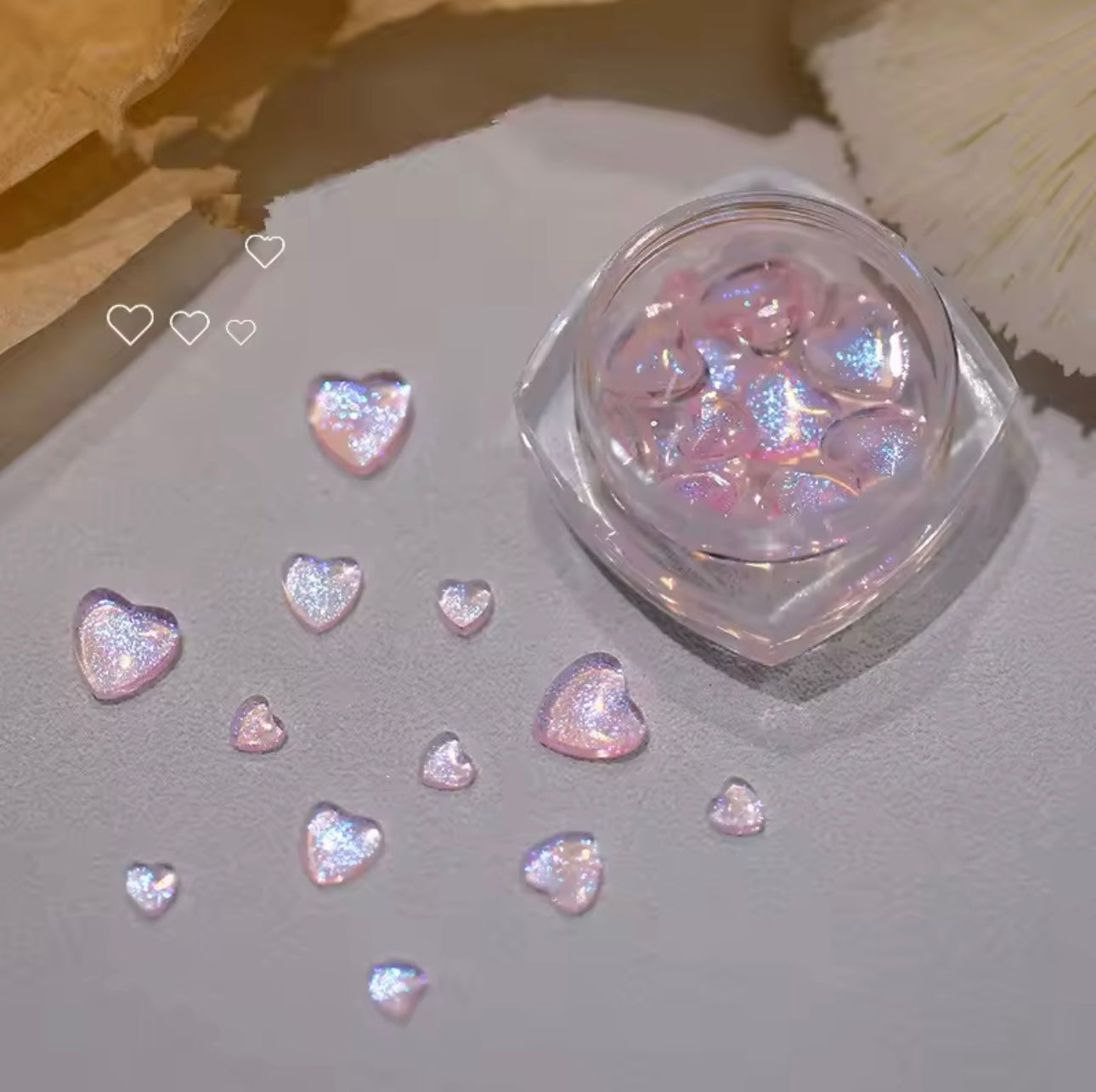 Glitter Powder Hearts