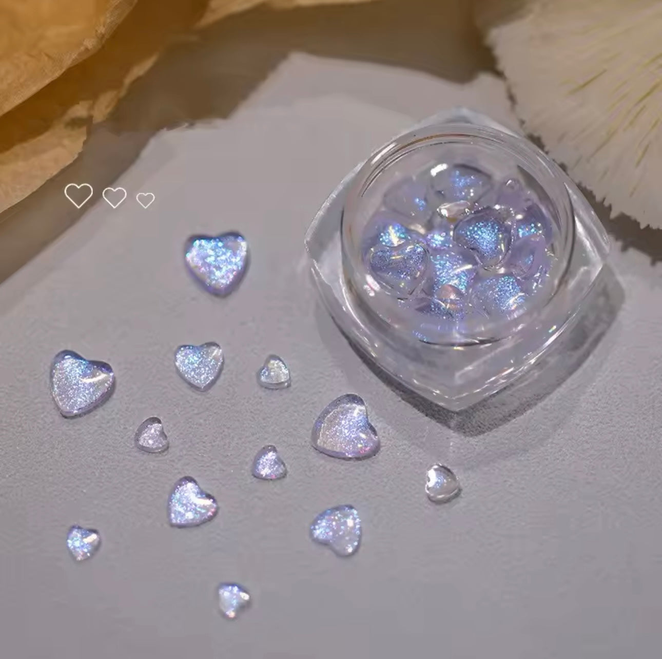 Glitter Powder Hearts