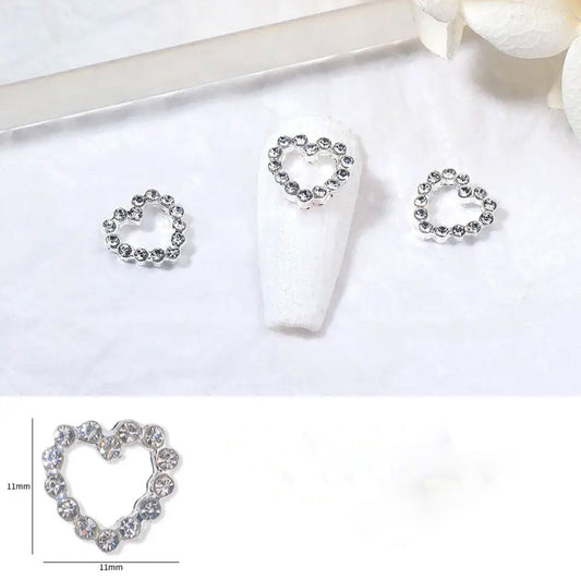 Heart with Silver Rhinestone