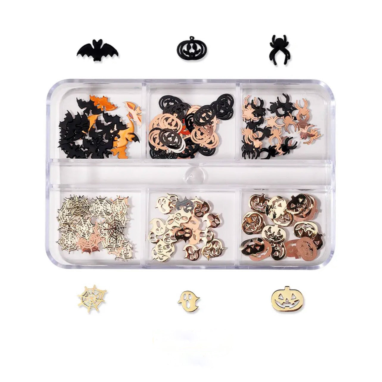 Gold/Black Halloween Metal Flakes