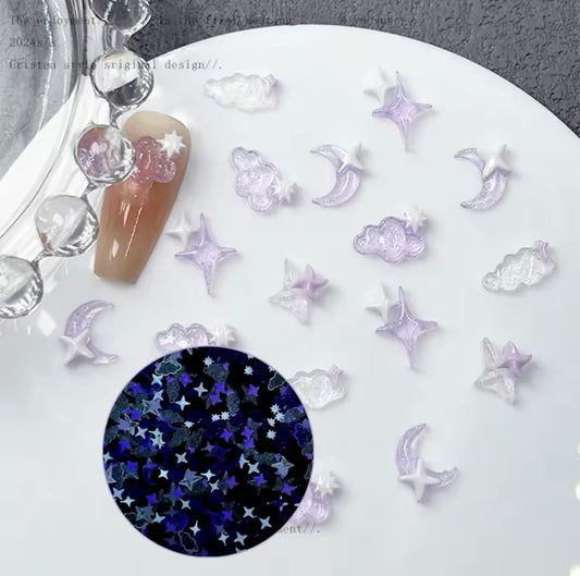 Assorted Glow in the Dark Charms - Purple Dream