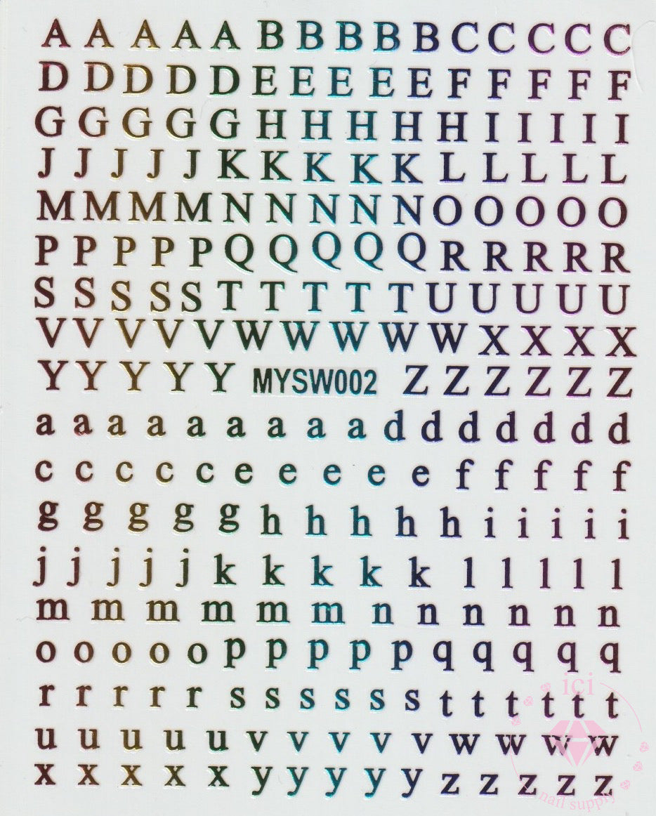 Alphabet Letters - Rainbow
