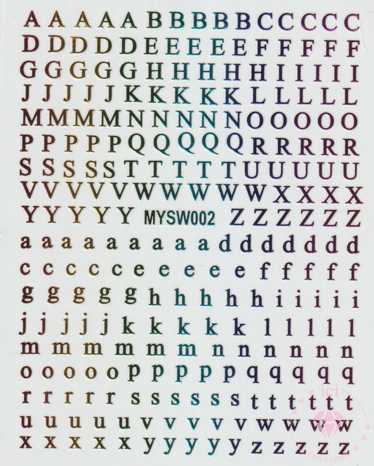 Alphabet Letters - Rainbow