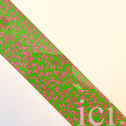 Green and Pink Chanel Transfer Foil