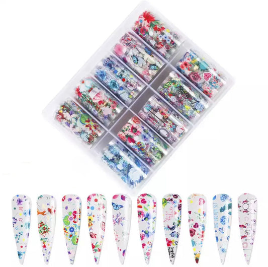 Flowers and Butterflies Transfer Foil Set