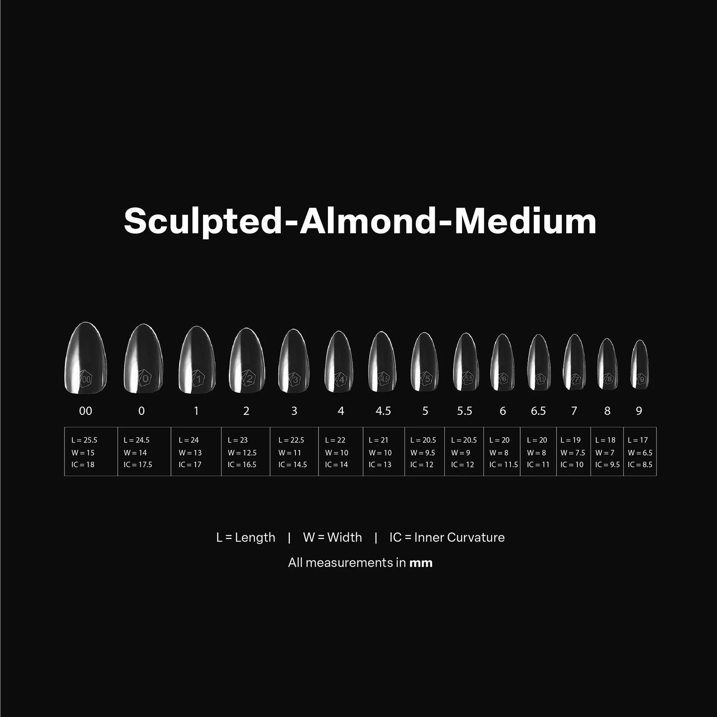 Gel-X® Sculpted Almond Medium Box of Tips