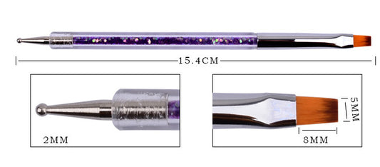 Duo-end Brush & Dotting Tool - Purple