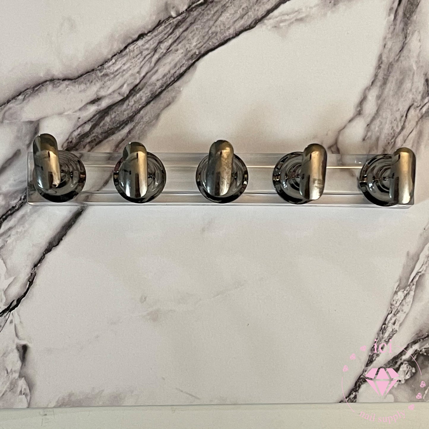 Magnetic 5 Nail Holder - Metallic Black