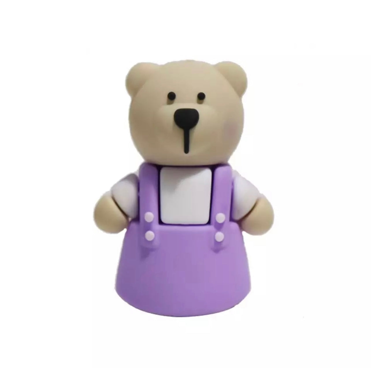 Cuticle Nipper Cover - Bear in Purple Overalls