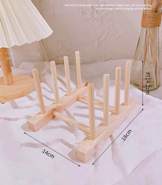 Wooden Acrylic Nail Board Display Stand