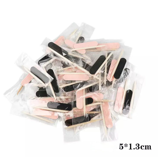 Black and Pink File and Cuticle Stick Set
