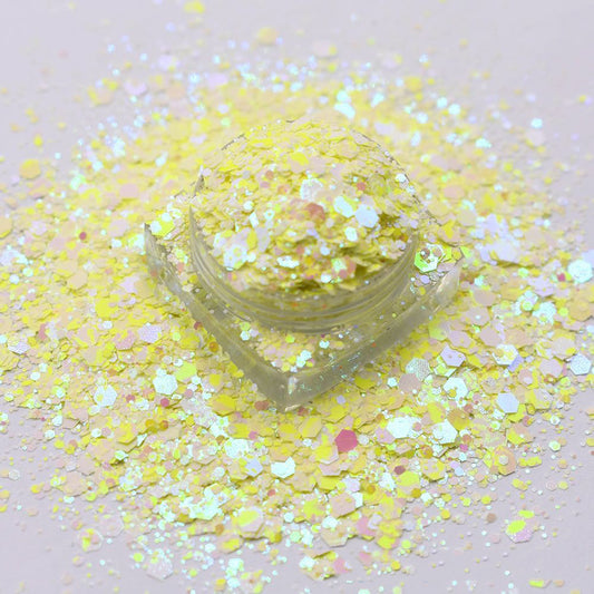 Big Glitter Sequins Powder - Yellow