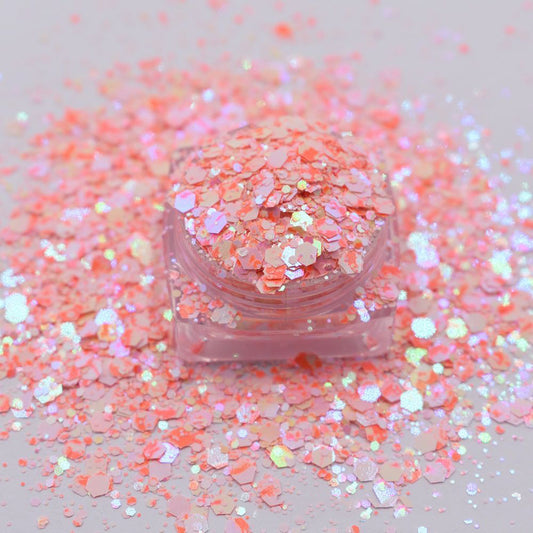 Big glitter Sequins Powder - Coral