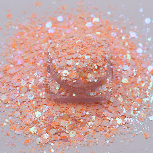 Big Glitter Sequins Powder - Coral