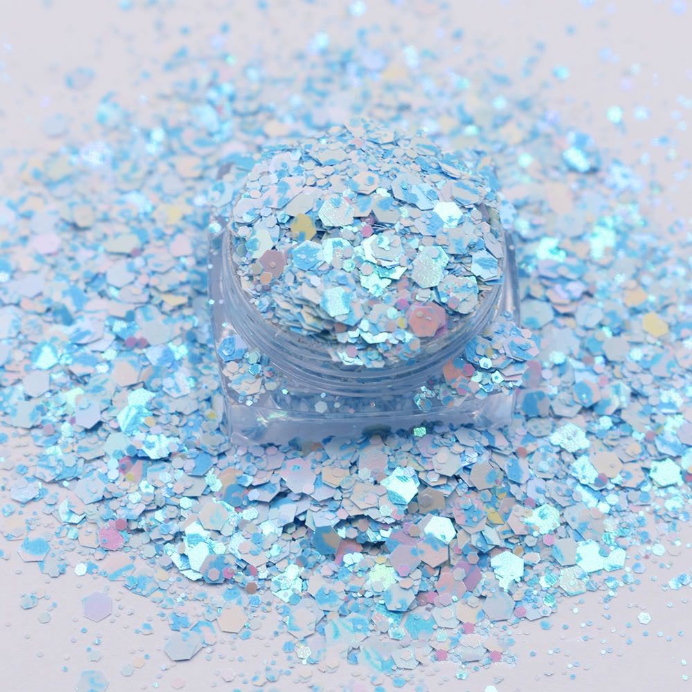 Big Glitter Sequins Powder - Blue