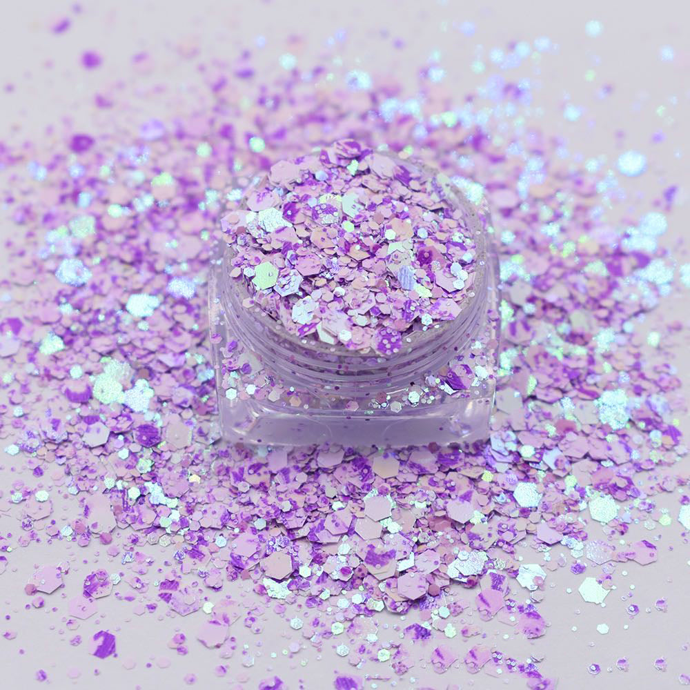 Big Glitter Sequins Powder - Purple