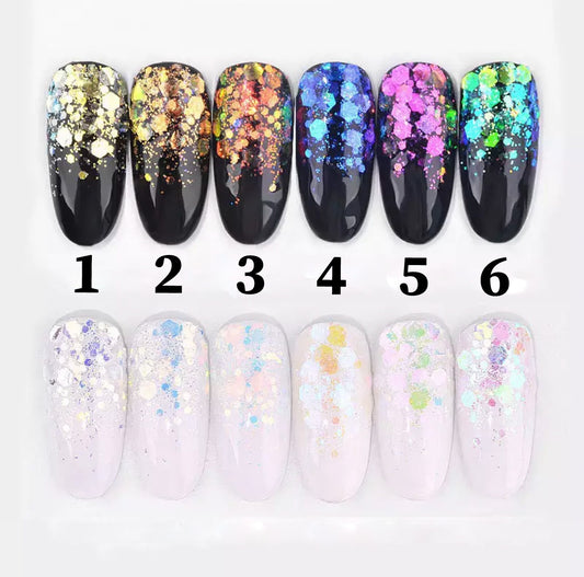 Aurora Glitter Nail Powder Set