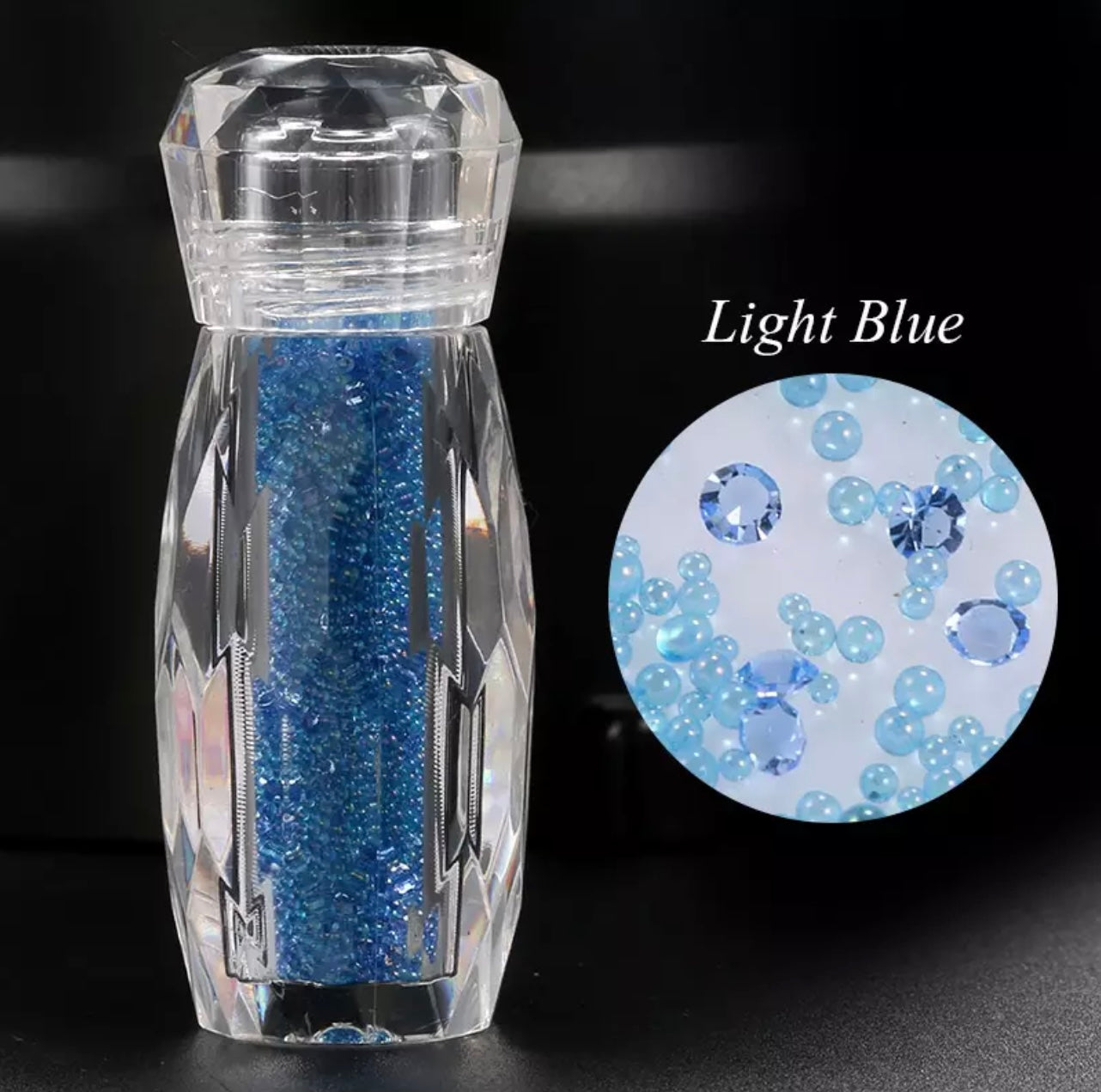 Micro Crystal Caviar Bead - Light Blue