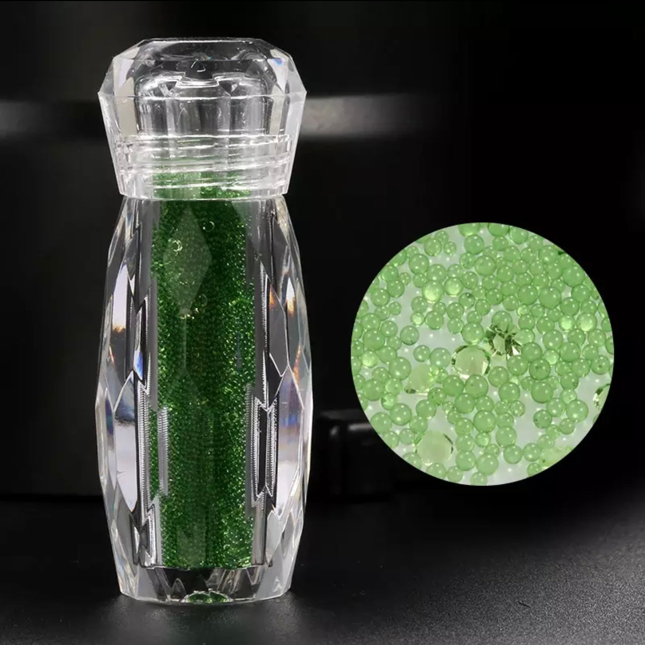 Micro Crystal Caviar Bead - Green