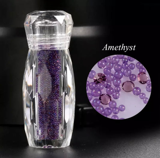 Micro Crystal Caviar Bead - Amethyst