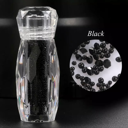 Micro Crystal Caviar Bead - Black