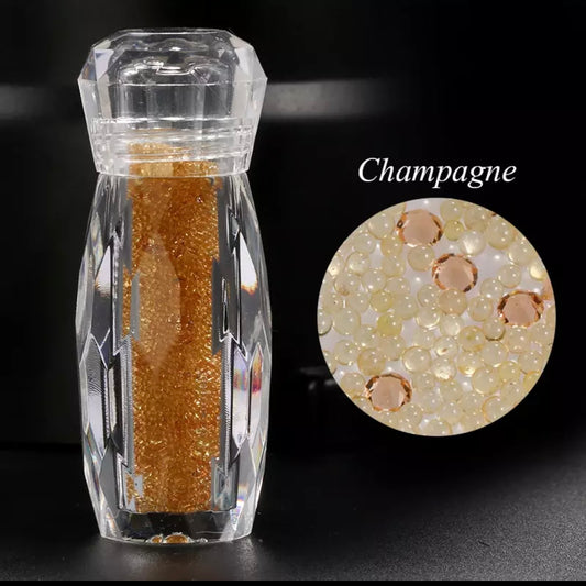 Micro Crystal Caviar Bead - Champagne