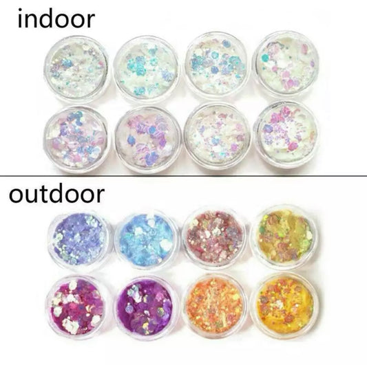 UV colour changing glitter set