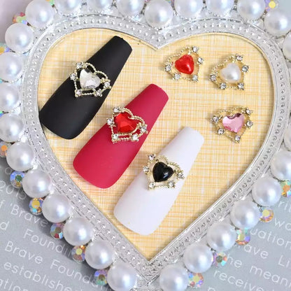 Rhinestone Heart Charm