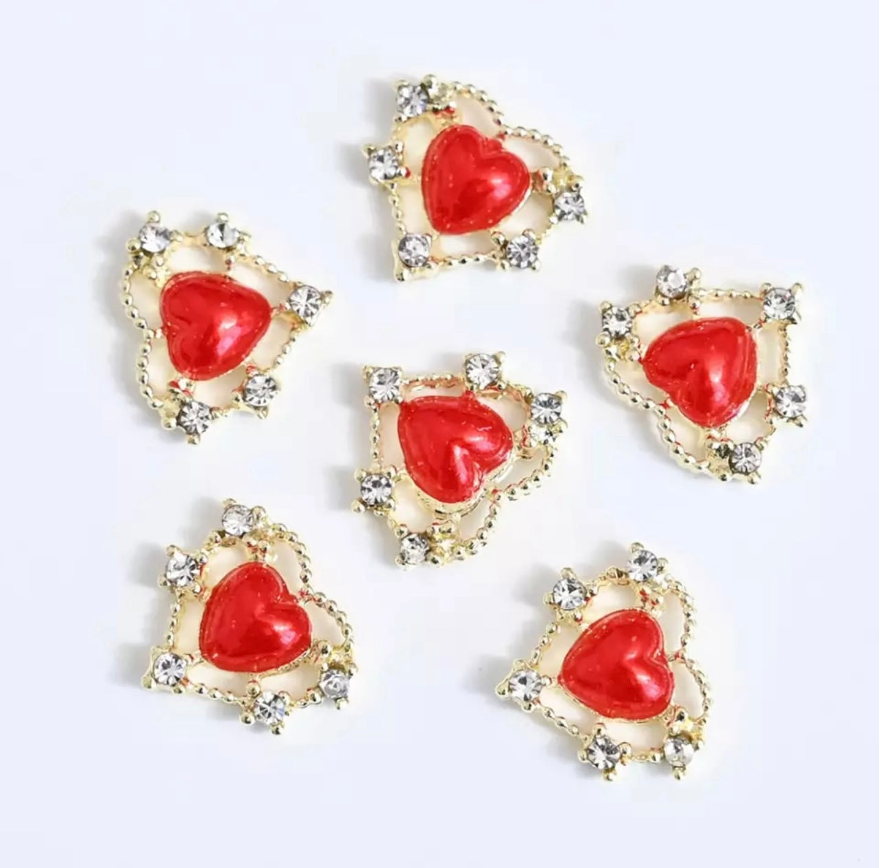 Rhinestone Heart Charm