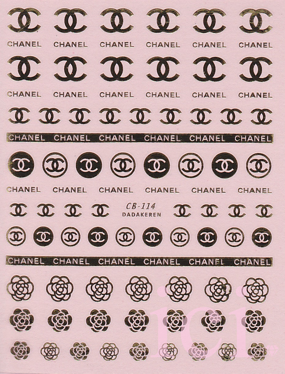 Chanel Rose sticker – ici nail supply