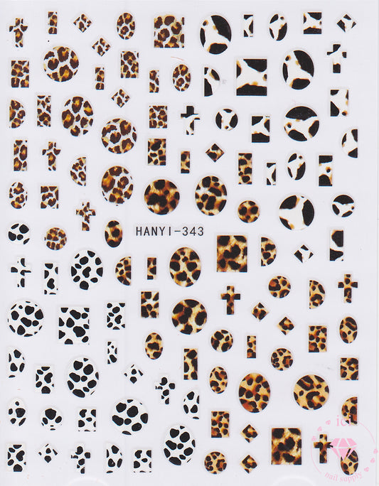 Animal Print Crosses and Circles