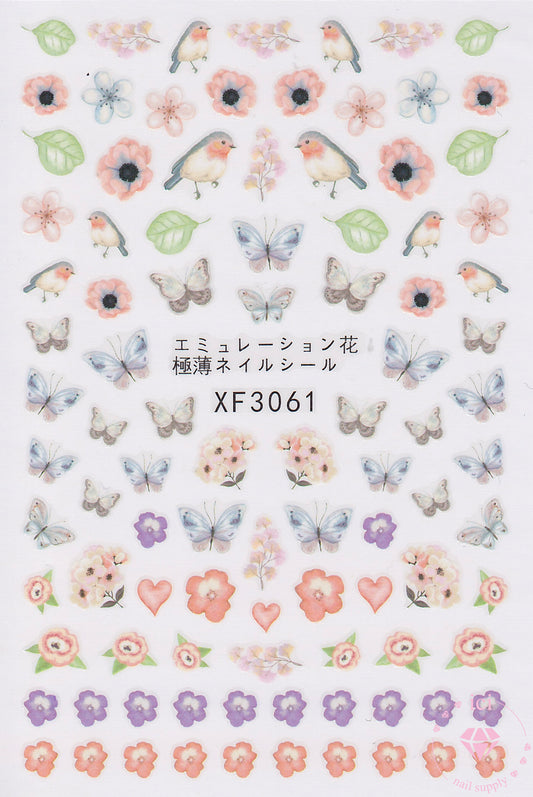 Pastel Butterflies and Birds