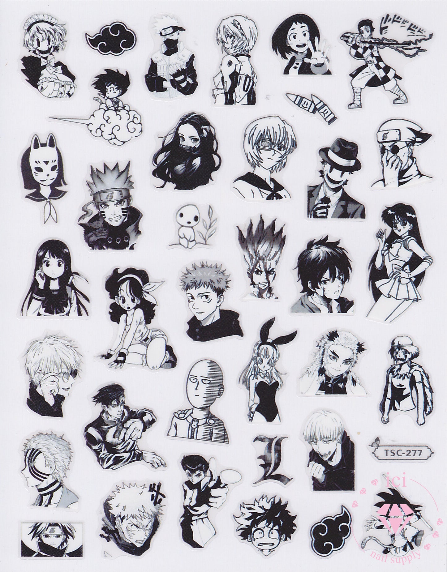 Assorted Anime - Black and White