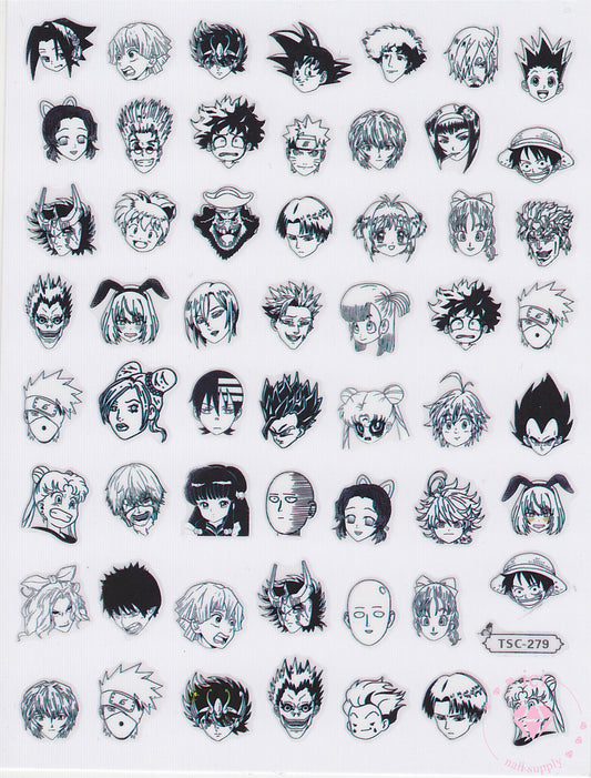 Assorted Anime Character Heads