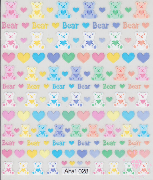 Colourful Pastel Bears | Aha! 028